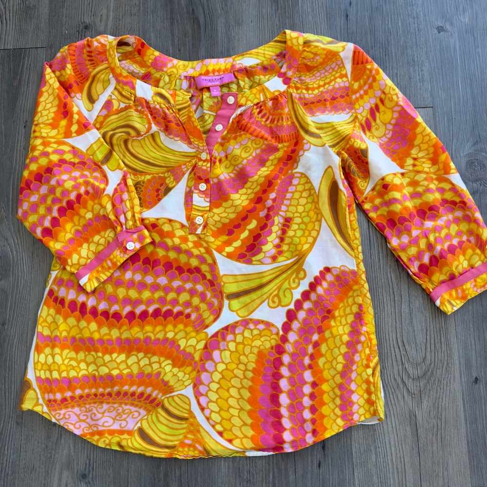 Vibrant TRINA TURK x Banana Republic Tunic Top (size 6) Retail: $88.